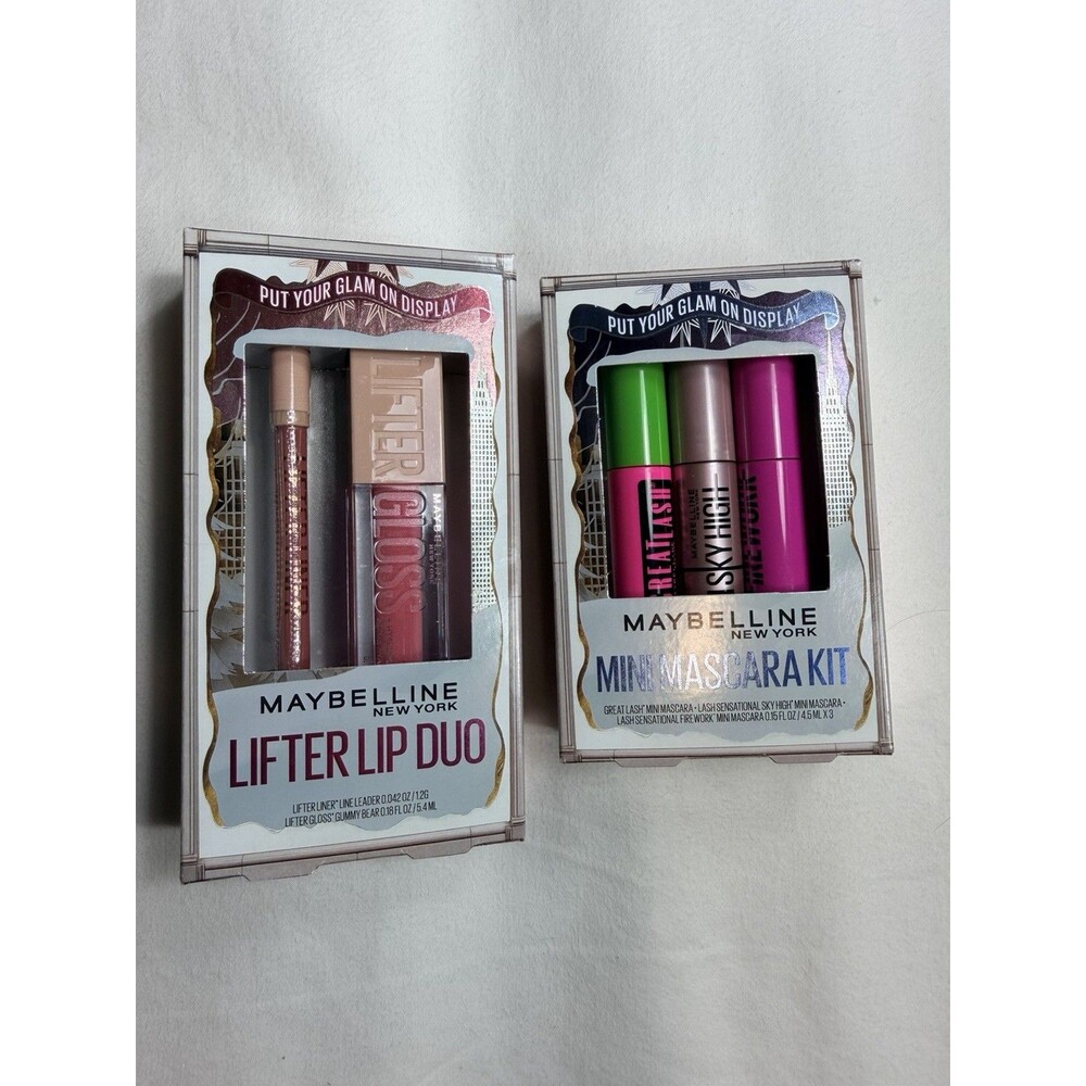 Maybelline New York Bundle | Lifter Lip Duo & Mini Mascara Kit | NEW